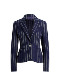 Aaiden striped linen and cotton jacket - Lux Navy & Cream
