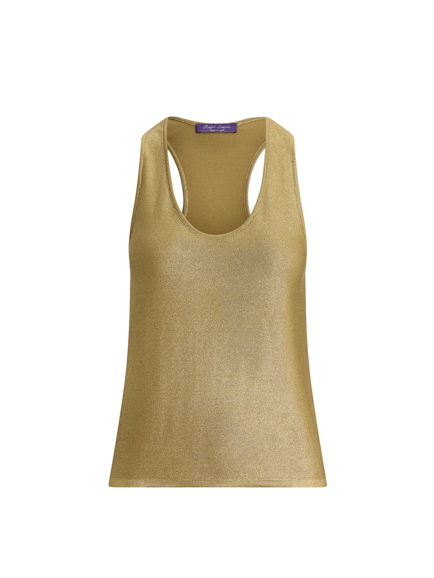 Débardeur en soie lamé - Gold