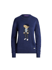 Pull Cricket Polo Bear en soie - Dark Sapphire