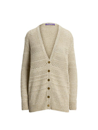 Textured sequin cardigan - Tan & Multicolour