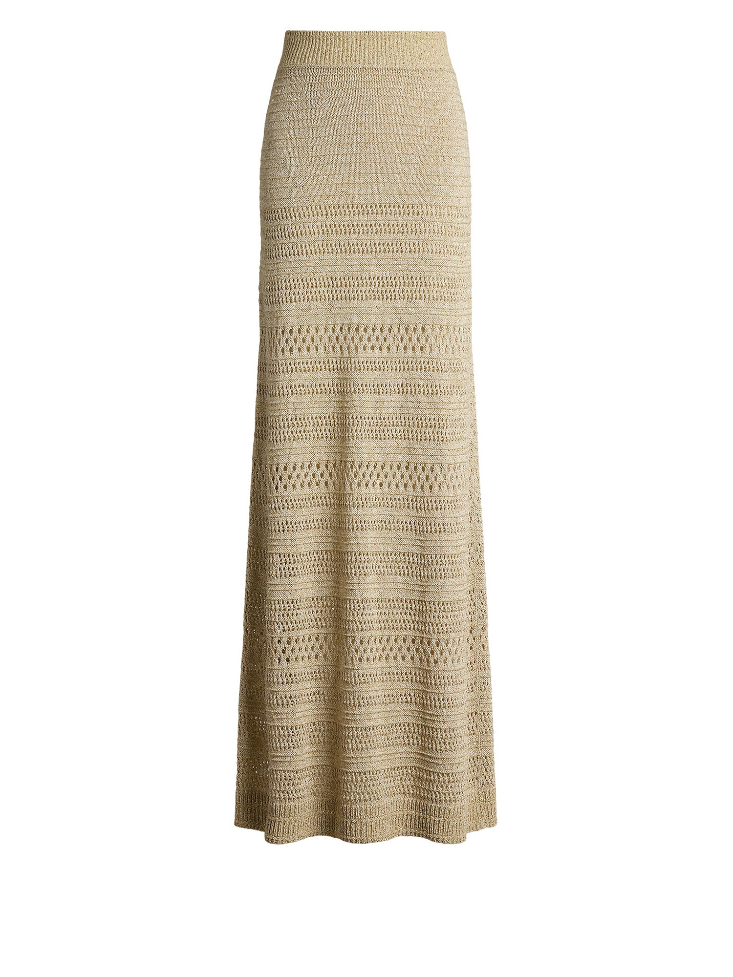 Maxi jupe texturée pailletée - Tan Multi