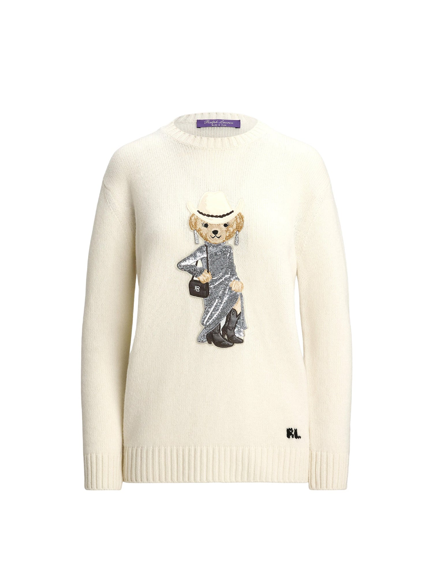 Pull Western Polo Bear en cachemire - Lux Cream