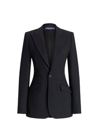 Blazer Hardison à double boutonnage en laine mélangée - Noir