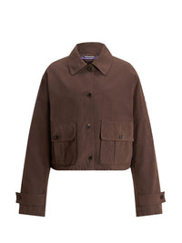 Katie cotton blend peach jacket - Mocha