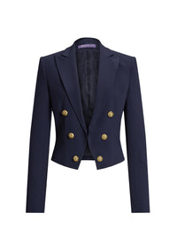 Veste de smoking Spencer en crêpe de laine - Lux Navy