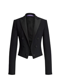 Veste de smoking Spencer en crêpe de laine - Black