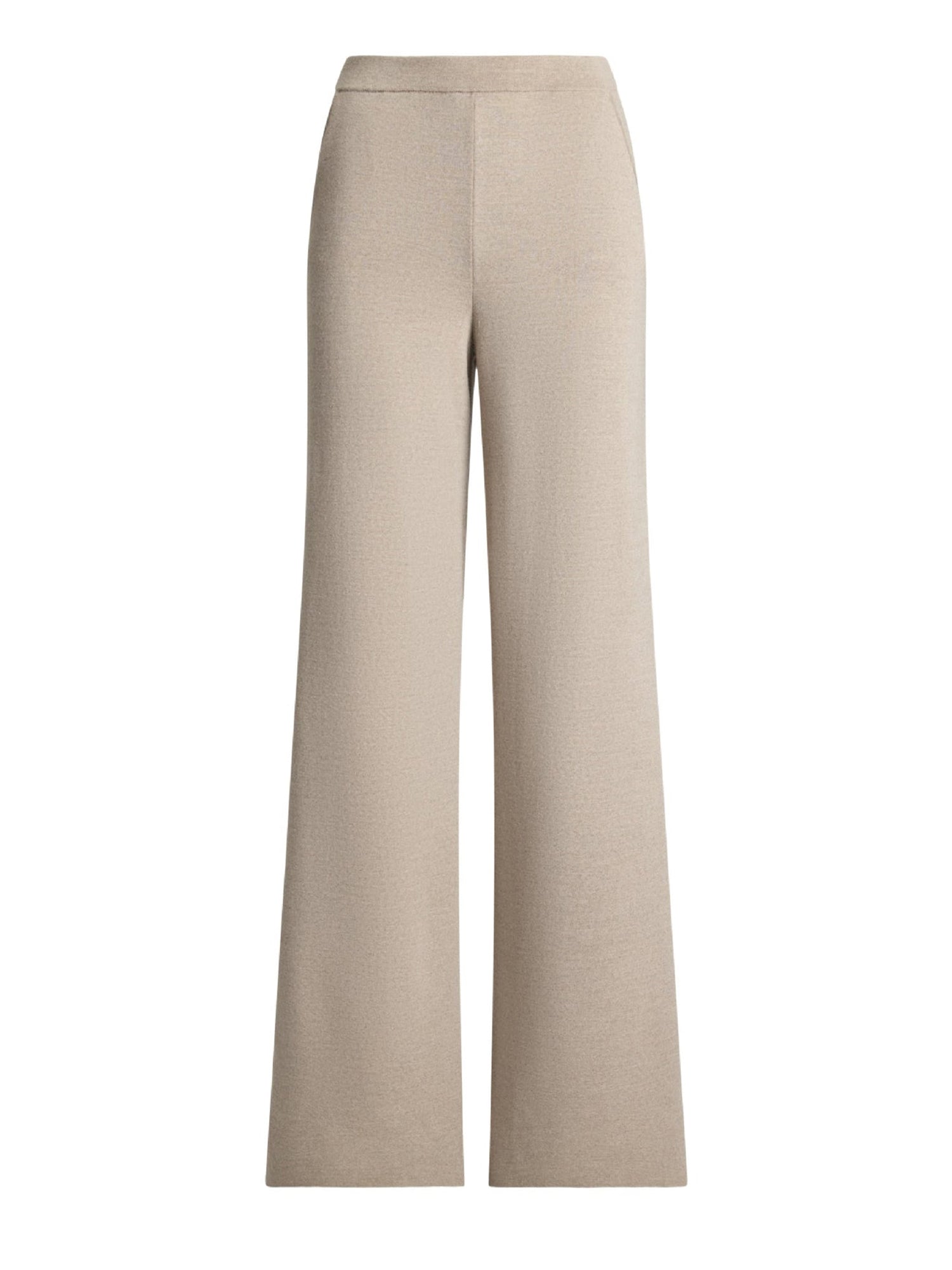 Wide-leg wool trousers - Mineral Melange