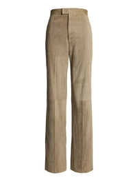 Pantalon Dean en cuir - Taupe Grey