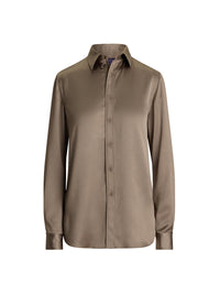 Chemise Kyle en soie - Truffle