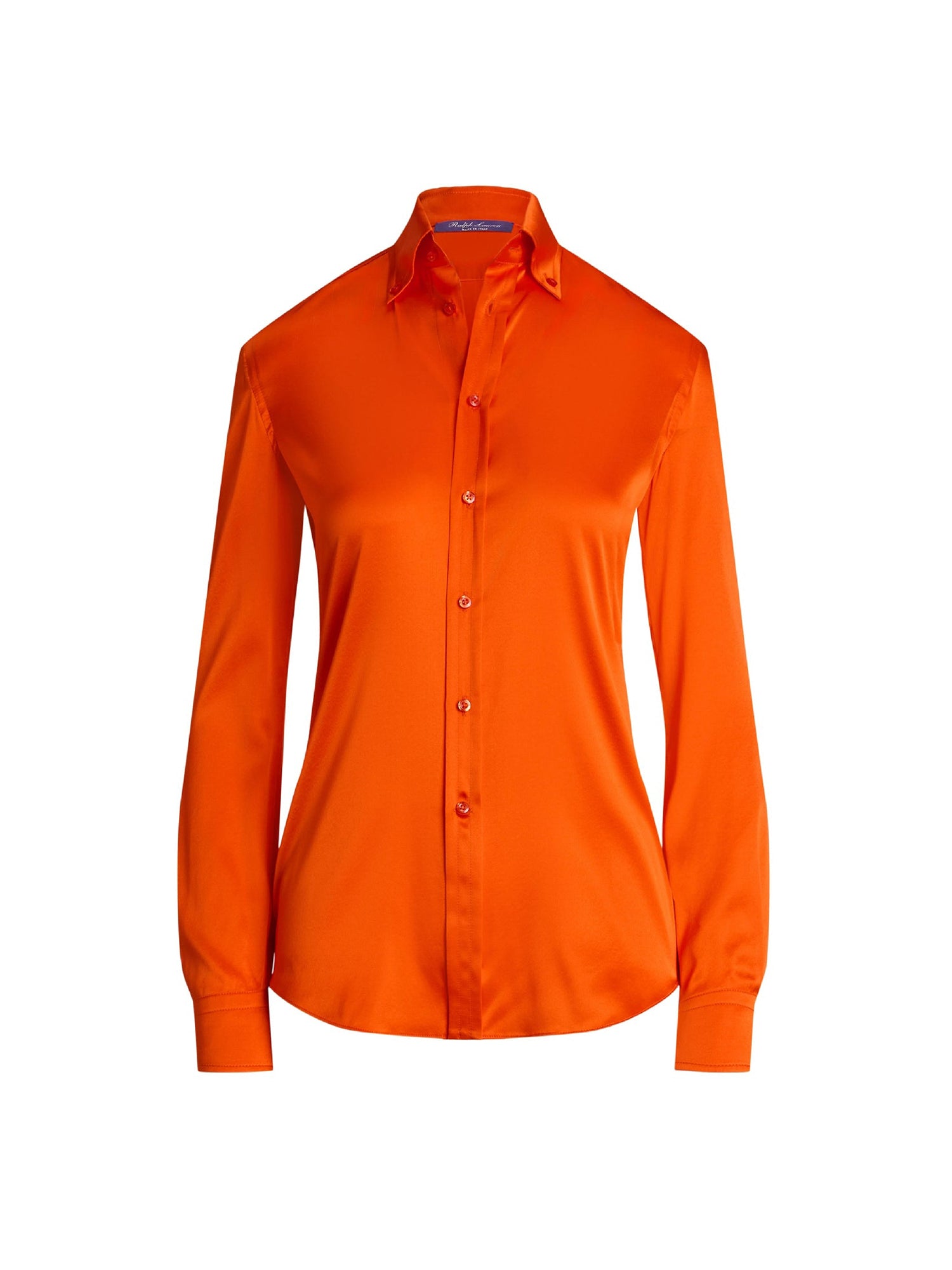 Chemise Cameron Straight Fit en soie - Bright Orange