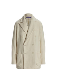 Veste Shirlee décorée à chevrons en laine - Lux Cream