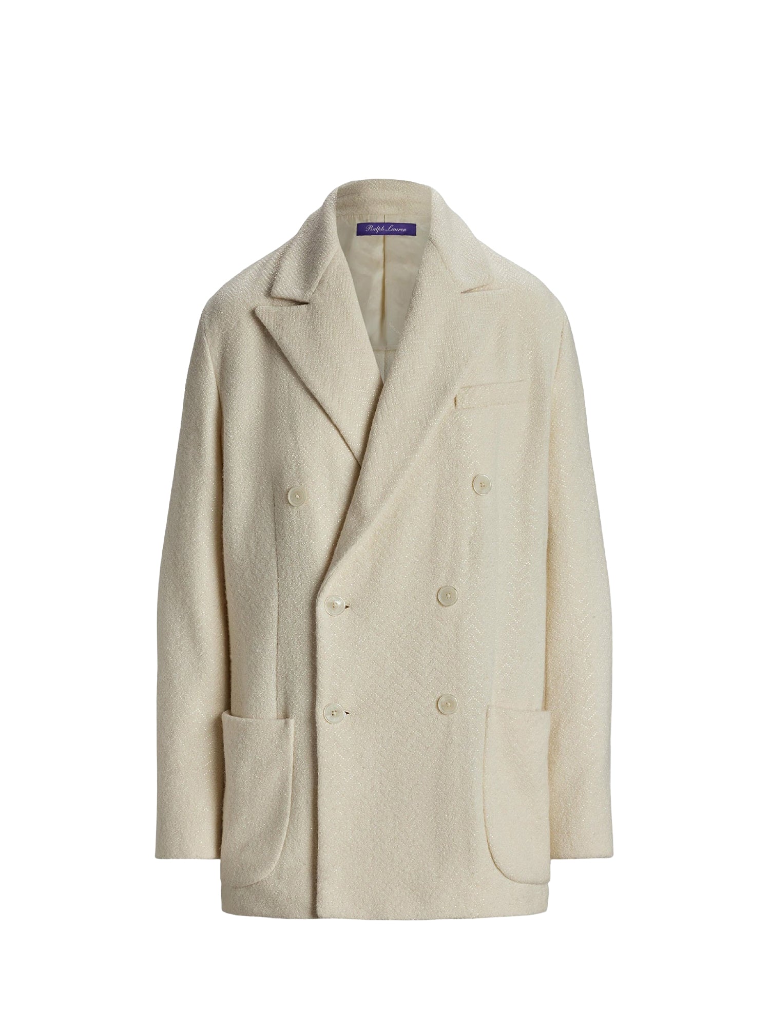 Veste Shirlee décorée à chevrons en laine - Lux Cream
