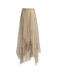 Jupe Daniela décorée en tulle - Mineral