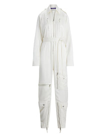 Combinaison Eve en crêpe et satin - Off White