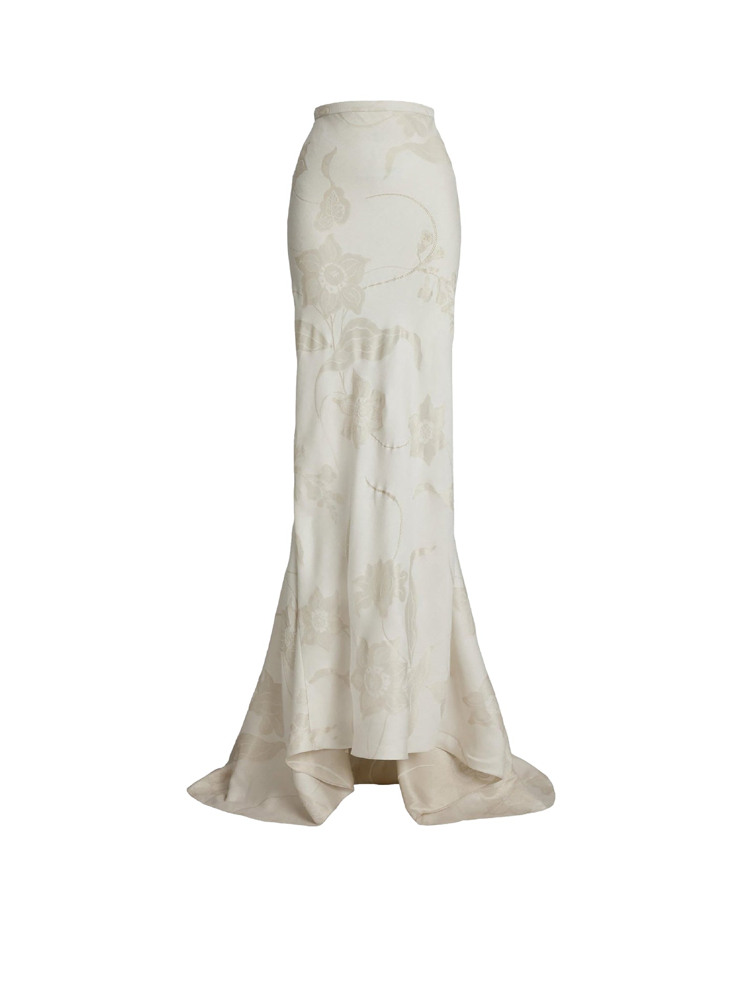 Jupe Addi fleurie décorée en soie - Lux Cream
