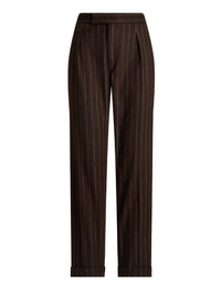 Bennet striped wool trousers - Brown & Cream