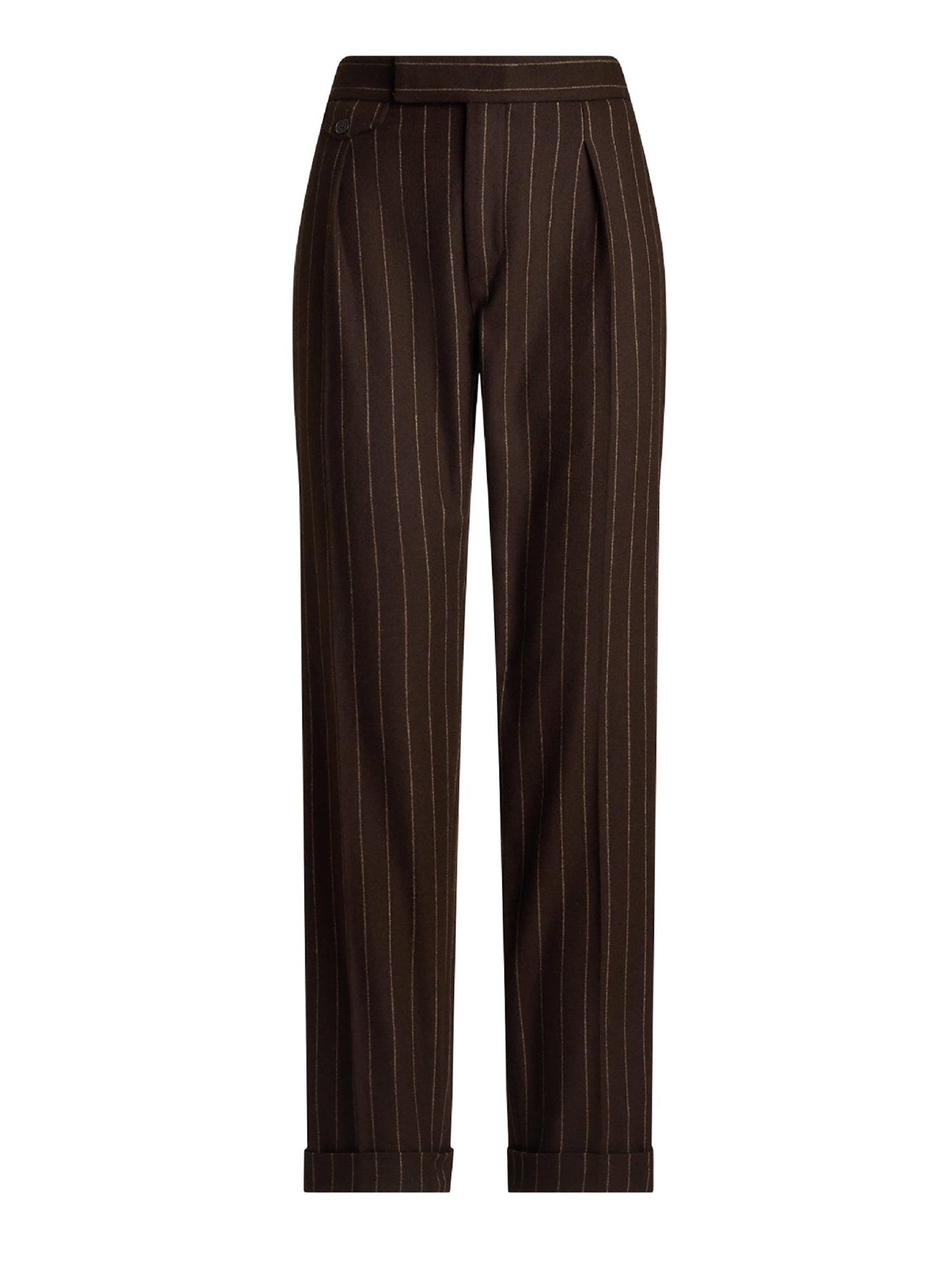 Bennet striped wool trousers - Brown & Cream