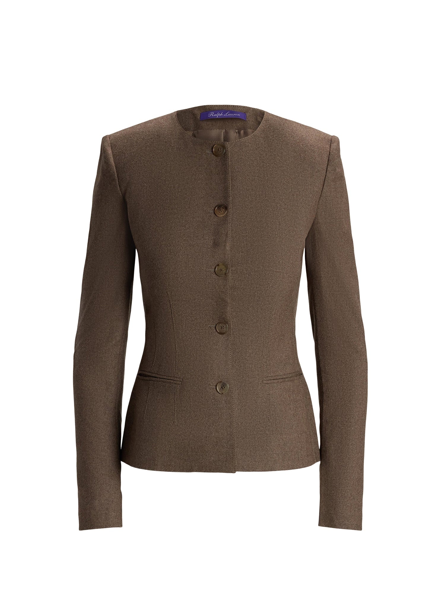 Washed flannel Jennette jacket - Taupe