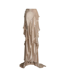 Neeva skirt in silk chiffon - Platinum