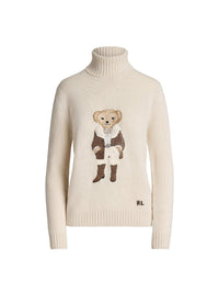 Pull col roulé roulé Rancher Polo Bear en cachemire - Classic Cream