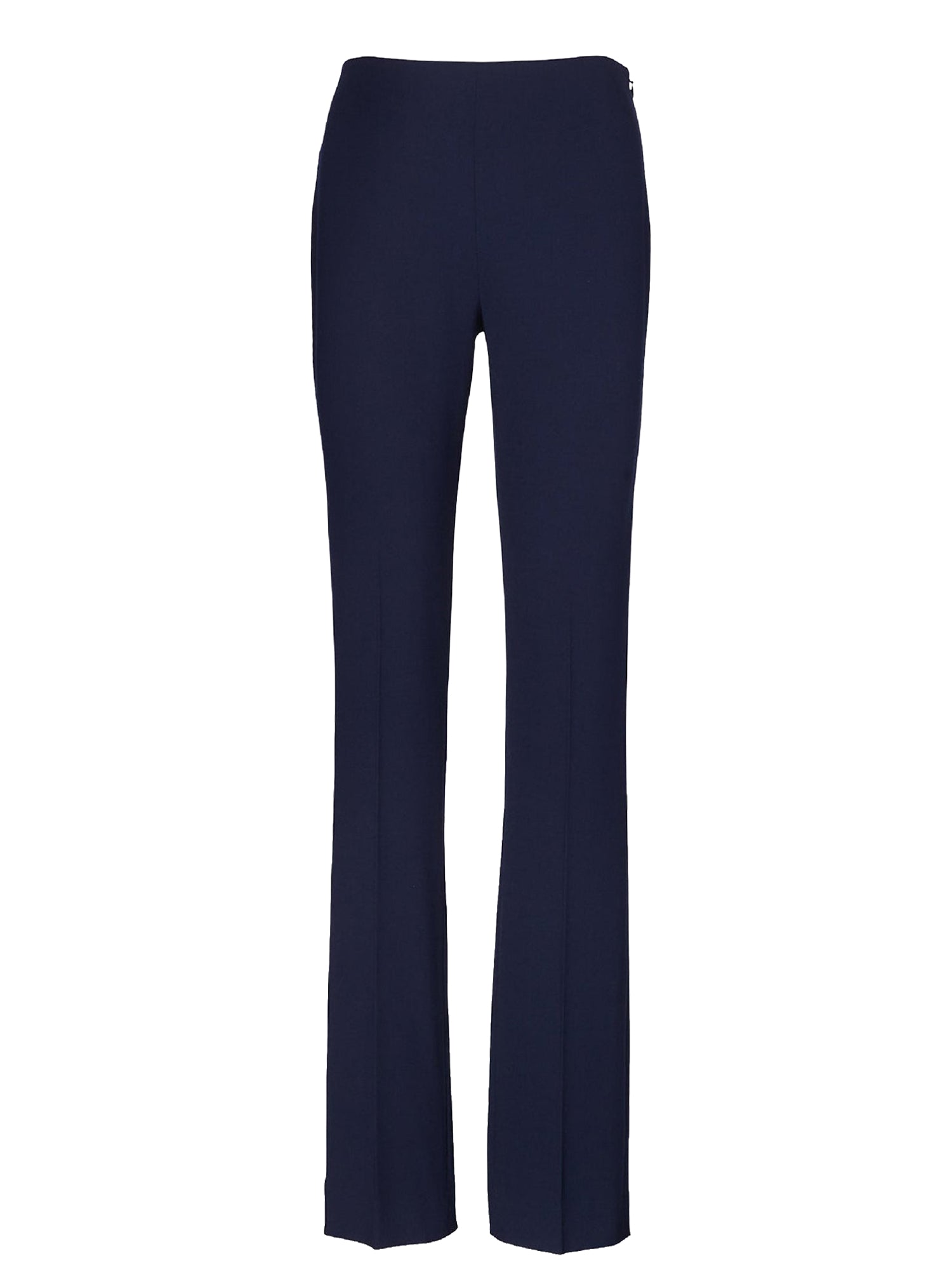 Pantalon Alandra à devant plat en laine - Bleu