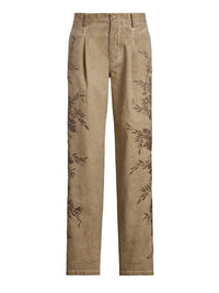 4pcs / NEW // LUX TAN PLEATED FULL LENGTH FALLON CHINO