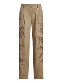 Fallon trousers decorated in cotton chino - Lux Tan
