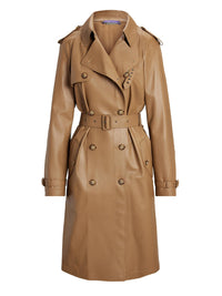 Niles leather trench coat - Caramel