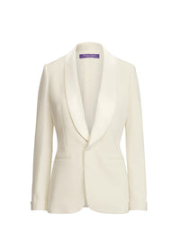 Veste de smoking Sawyer en crêpe de laine - Lux Cream
