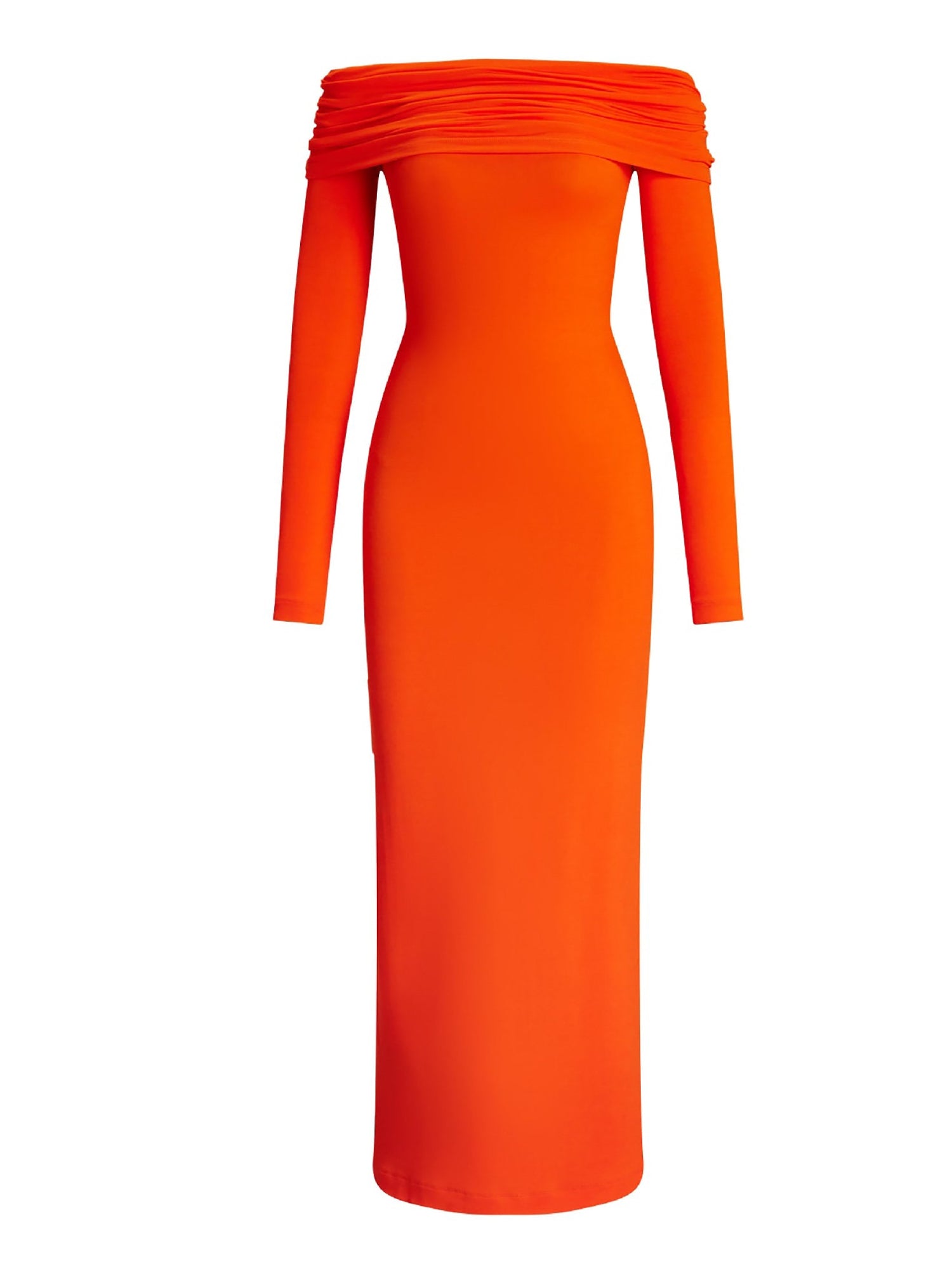 Robe de cocktail épaules dégagées - Bright Orange