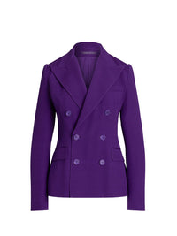 Veste Desmond en laine et soie mélangée - Purple