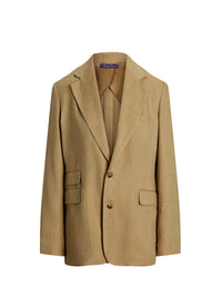 Veste Russell en sergé de soie et de lin mélangé - Lux Tan