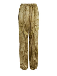 Pantalon Killian motif en soie - Moss & Multicolore