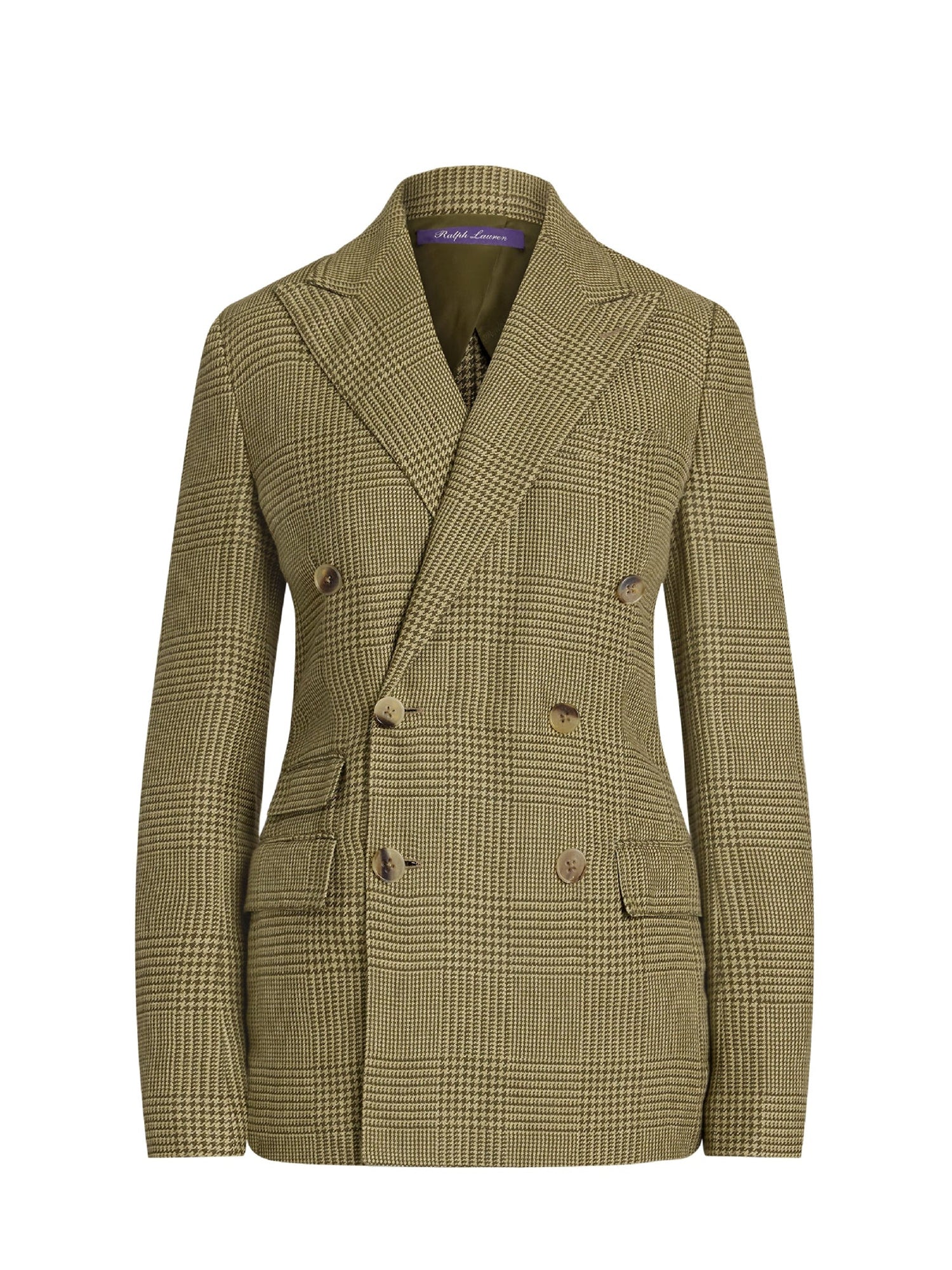Veste Richie prince-de-galles en lin mélangé - Tan & Moss