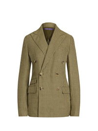 Richie Prince of Wales jacket in mixed linen - Tan & Moss