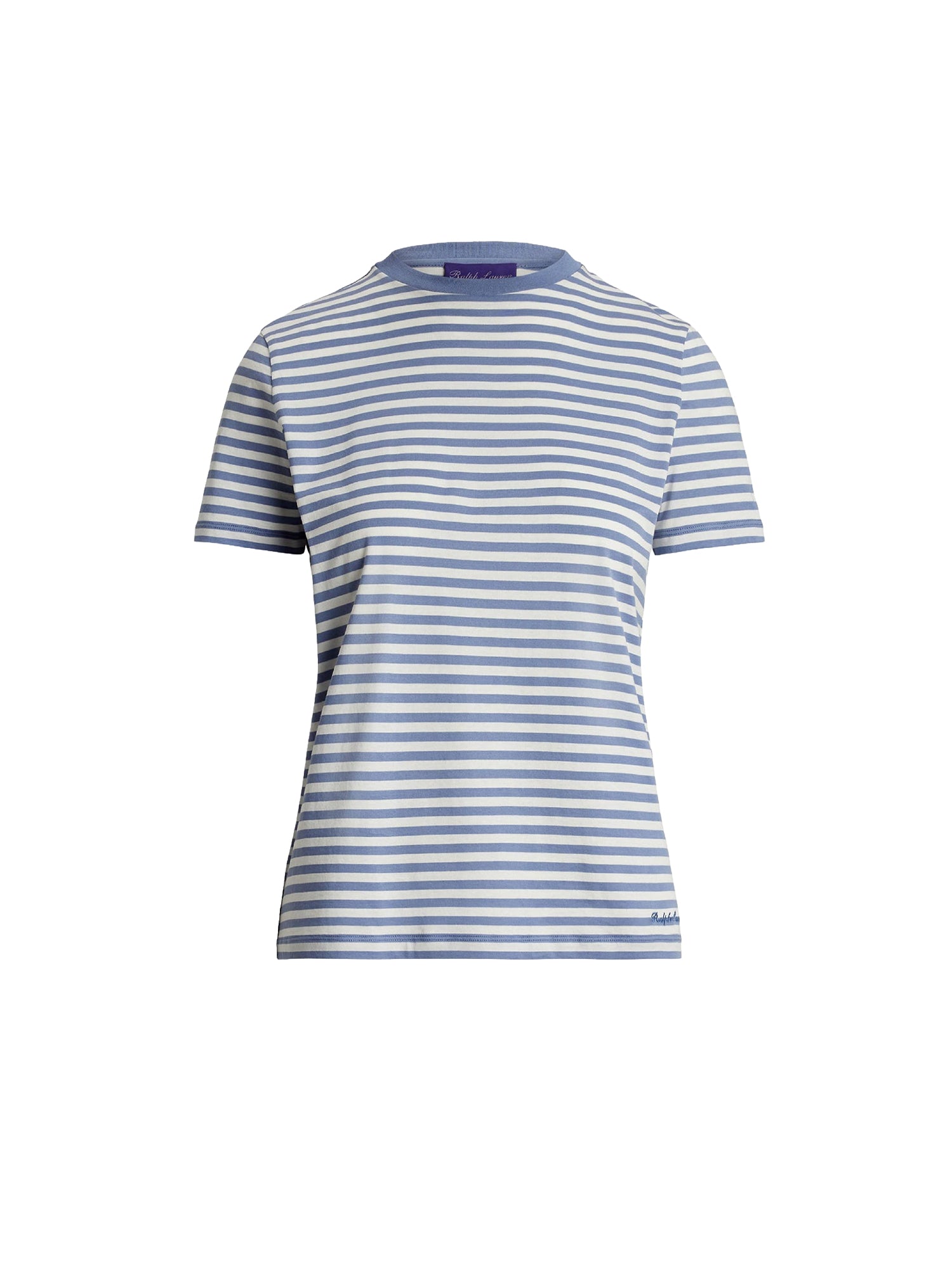 T-shirt Hallie en jersey de coton rayé - Cornflower & White