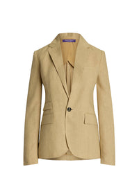 Parker jacket in linen - Light Sand