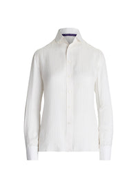 Cormac striped silk shirt - Cream