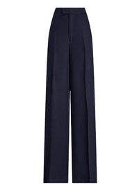 Dean trousers in linen - Lux Navy