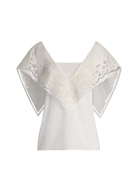 High-neck blouse - Cream