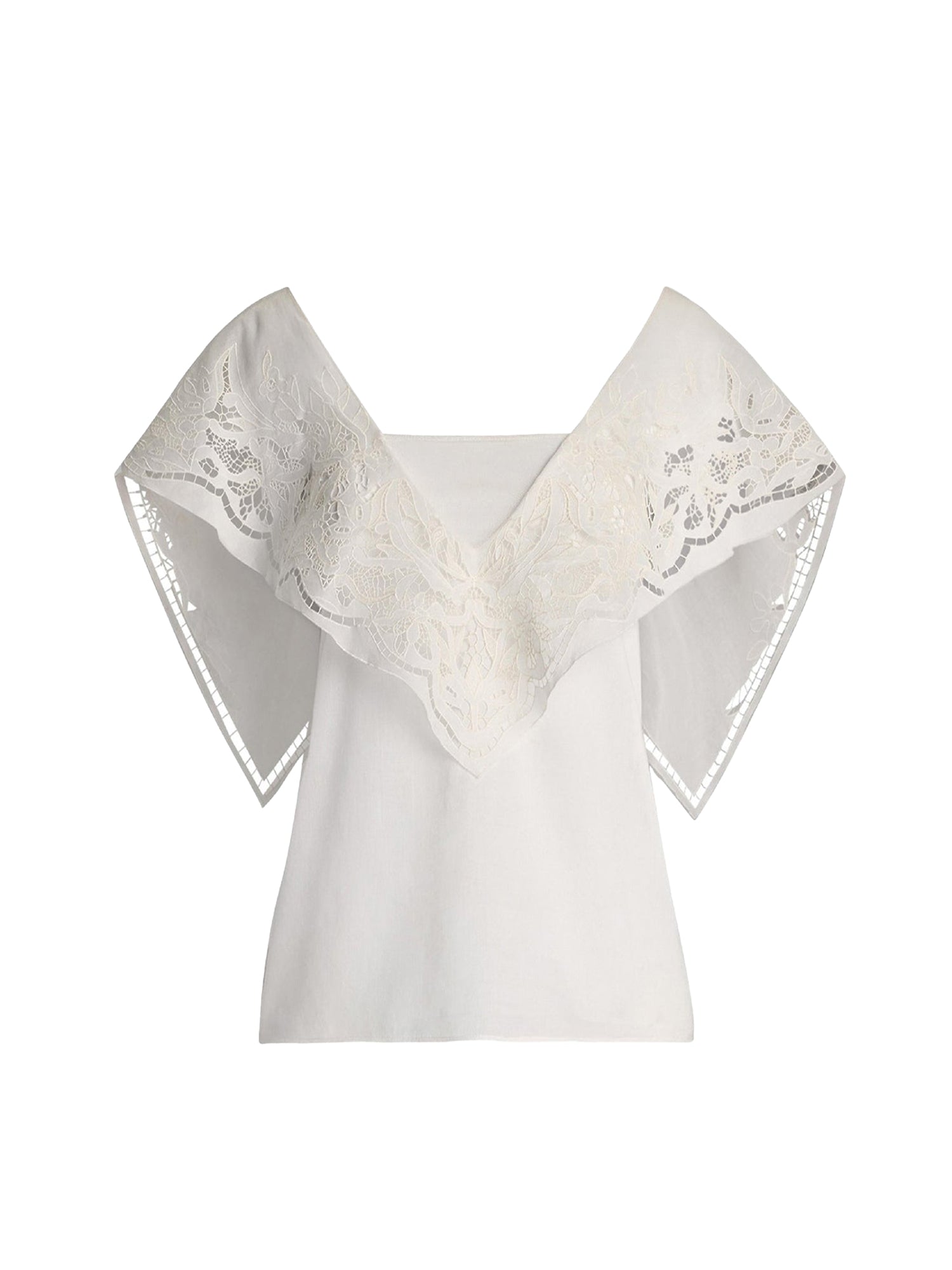 High-neck blouse - Cream