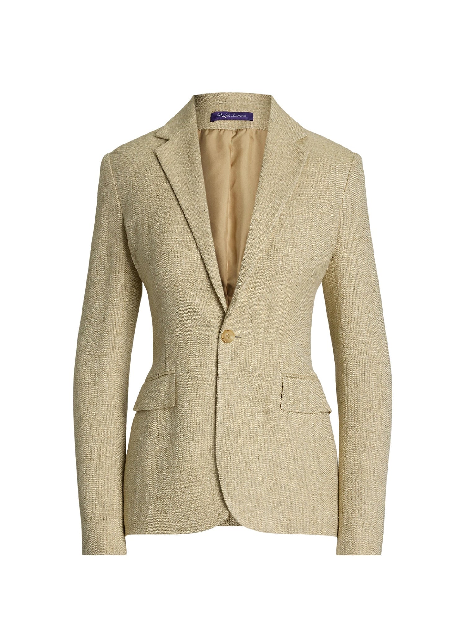 Veste Safia en soie et tweed de lin mélangé - Light Tan & Multicolore