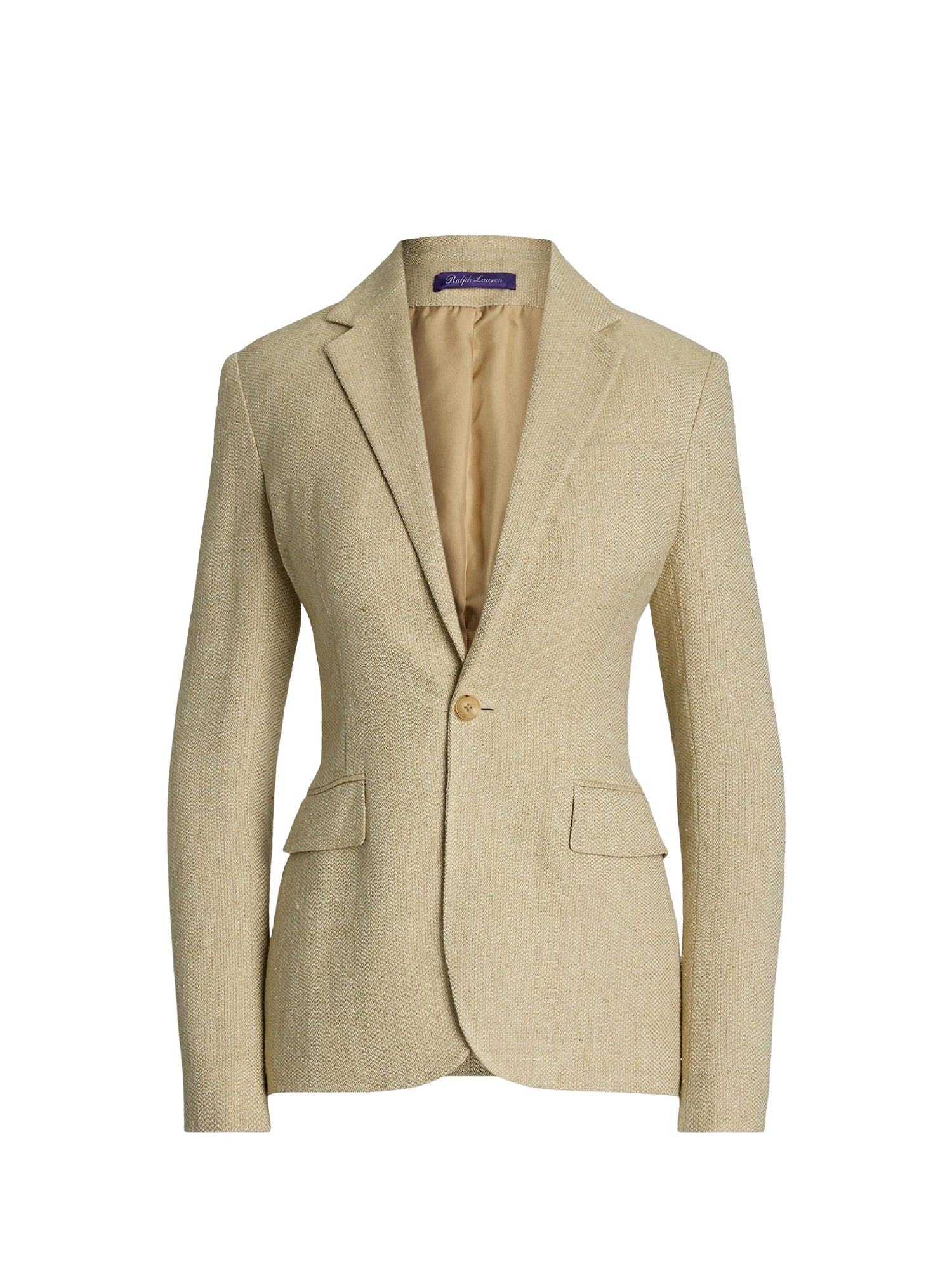 Veste Safia en soie et tweed de lin mélangé - Light Tan & Multicolore