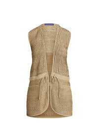 Gilet Tabetha en cuir - Light Sand