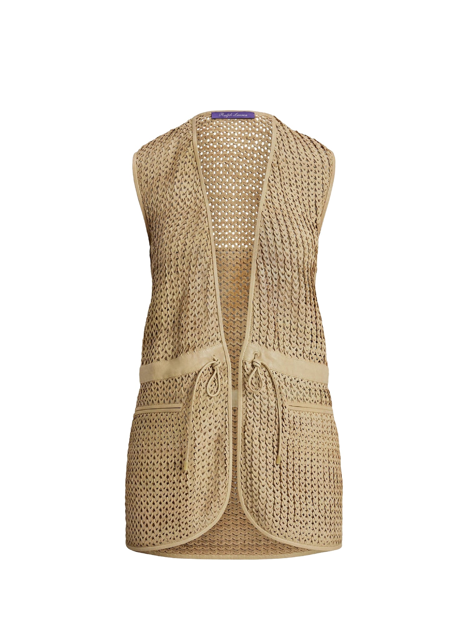 Gilet Tabetha en cuir - Light Sand
