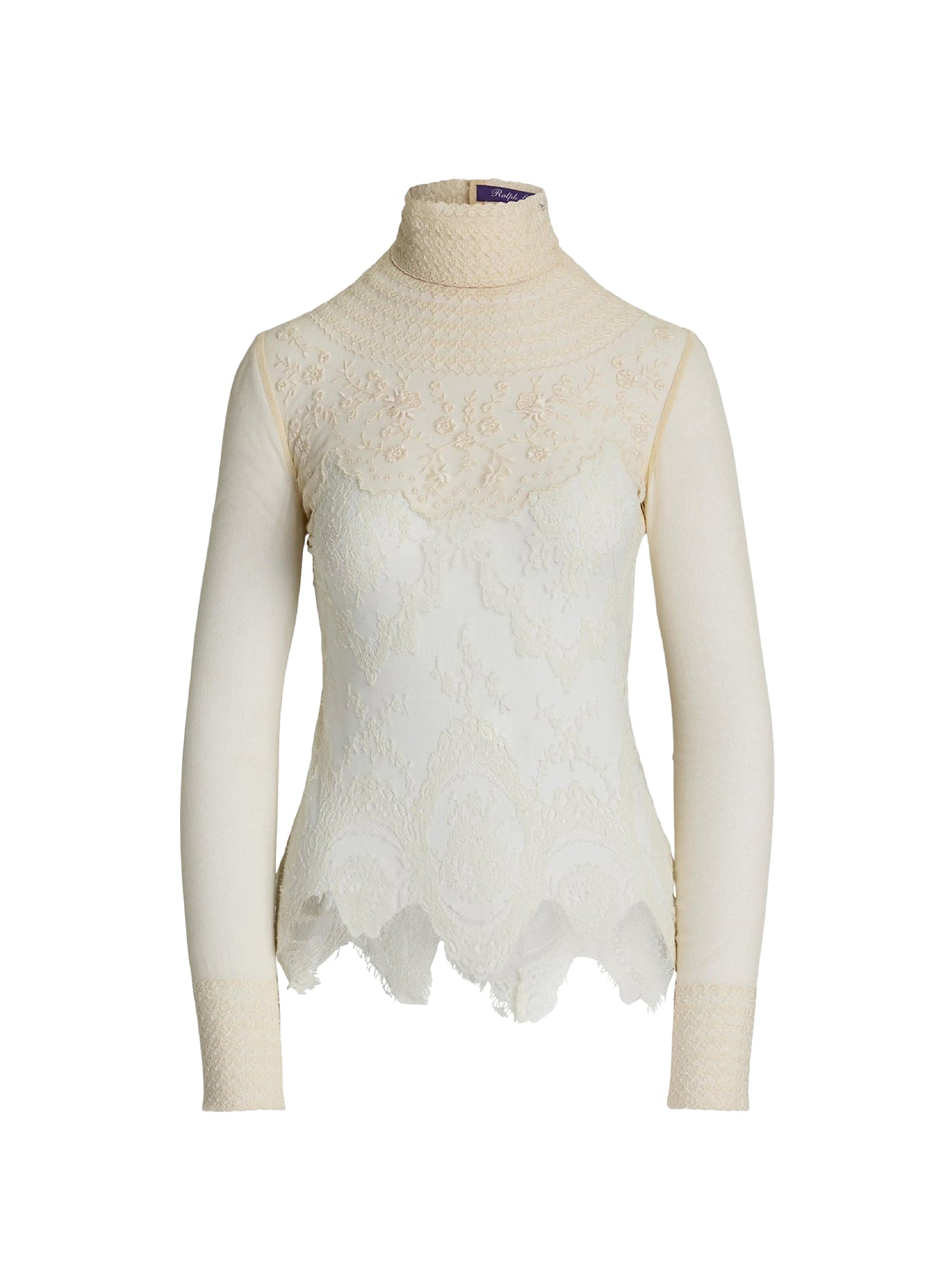 Chemisier Delilah fleuri décoré dentelle - Lux Cream