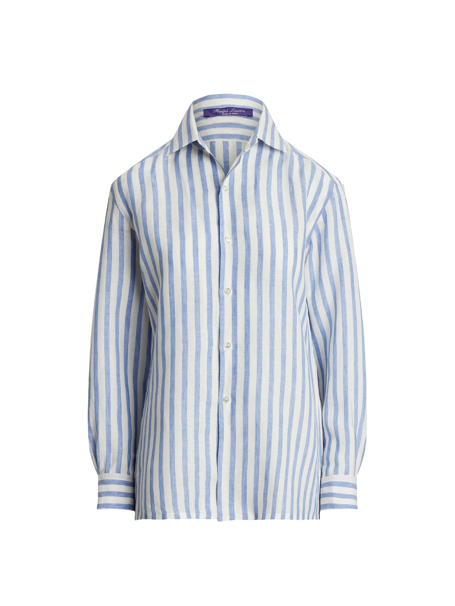 Chemise Capri Relaxed Fit en lin rayé - Cream & Cornflower