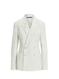 Veste Collen brodée en micro-piqué - Cream