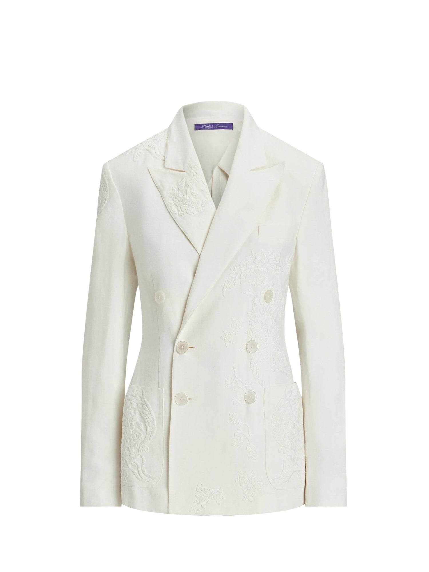 Veste Collen brodée en micro-piqué - Cream