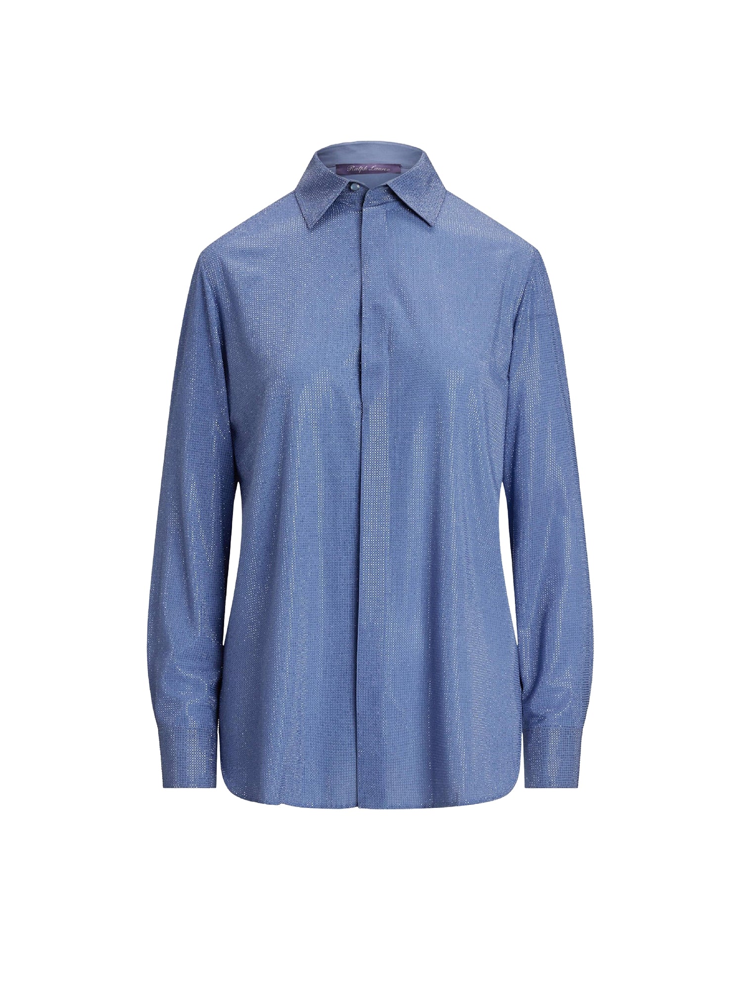 Chemise Adrien Relaxed Fit décorée en soie - Cornflower